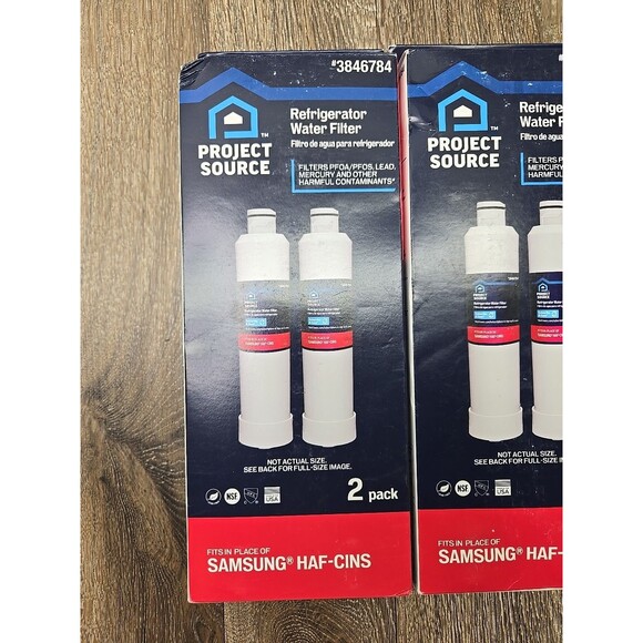 4 PACK - Project Source 3846784 Refrigerator Water Filter for Samsung HAF-CIN - Picture 3 of 8